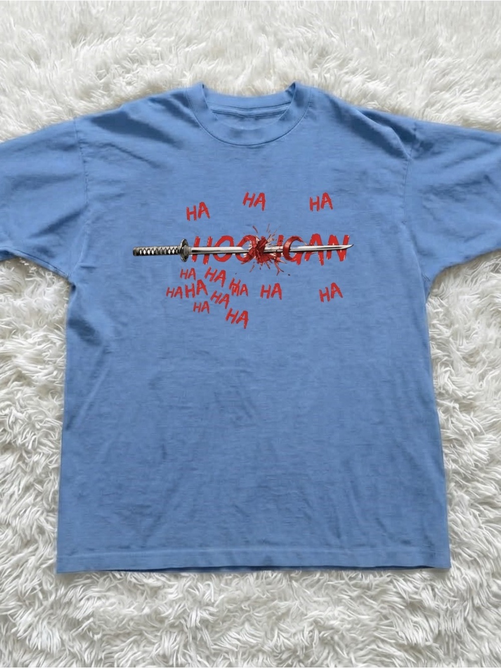 Gildan Hooligan Sword Graphic Blue Tee